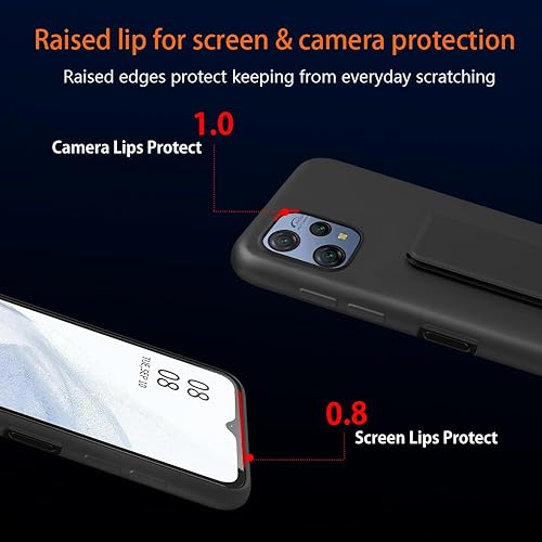 Miniatura 2 de Funda Blackview A53  Blackview A53 Pro para teléfono, funda con soporte con protector de pantalla de vidrio templado, soporte plegable de silicona