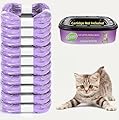 Cat Litter Refills Bags, 10 Pack Cat Litter Bin Bags Refill Anti Odour Litter Receptacle Refills, 21.3ft Extra Long Litter Refill Compatible with Your Litter Genie/Locker Refill Cartridge, Purple