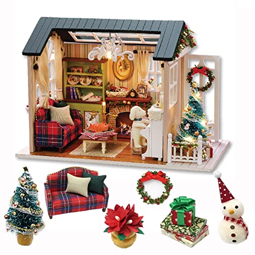 Kisoy Romantic and Cute Dollhouse Miniature DIY House Kit Creative