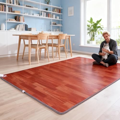 Adjustable Heated Floor Mat, Electric Radiant Heater with Timer, Fast Warm Up for Living Room & Office, 50x150cm, Indoor Comfort, Energy Efficient, Cozy Warmth