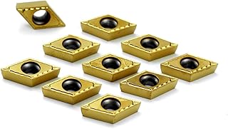 OSCARBIDE Carbide Turning Inserts DCMT11T304(DCMT32.51),DCMT Inserts CNC Lathe Replacement Cutters for Indexable Lathe Turning Tool Holder,10 Pieces/Pack