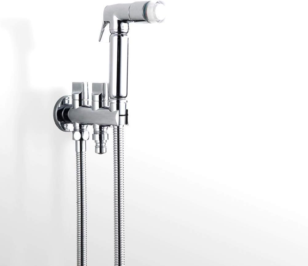 Stainless Steel Faucet Spray Attachment Compatible with Toilet MixedFaucet with Water one-Hand Wall mountingSprayer Chrome Wall Mounted