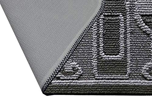 Marina Decoration Decor Luxury Non-Slip Rubber Backing Safety Water Absorbent Soft Durable Woven Fluffy Runner Area Carpet Floor Mat Indoor Kitchen Rug, Black Wine Cheers Design 2 Pieces Set #TOP3