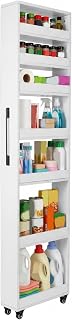 Narrow Slot Mobile Shelving Space-Saving Household Storage Cabinet Large Capacity for Bakers Closet Pantry Dining Room