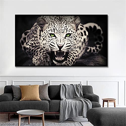 Diamond Painting Kit Complet Léopard 50x100cm pour Décoration Salon