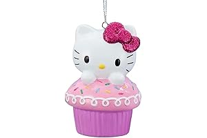 Hello Kitty: Christmas Ornament, Officially Licensed, Pink Cupcake Surprise