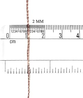 Embroiderymaterial Metallic Zari Skeins in Rose Gold Color-2 Skeins-2MM(100 Grams Approx.)