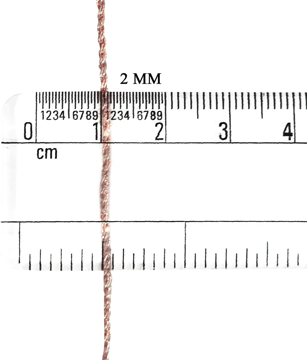 Metallic Zari Skeins in Rose Gold Color-2 Skeins-2MM(100 Grams Approx.)