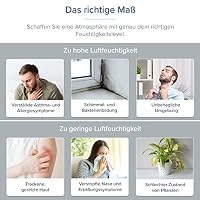 Levoit Smart Luftbefeuchter für große Räume, Top-Fill Humidifier, mit APP & Alexa Steuerung, bis 47m², leise Raumbefeuchter für Schlafzimmer, Kinderzimmer, Pflanzen, Auto Shut-off, 6 L, Grau – Ansicht 8