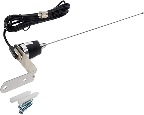 Miniatura 7 de HYS Antenas amateur Antena de doble banda NMO de 20 pulgadas VHF 144/UHF 430MHz NMO L Montaje en forma de L Soporte de antena móvil W/13 pies RG58