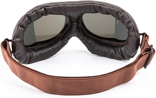 Miniatura 6 de evomosa Gafas Vintage para Motocicleta, Resistentes al Viento, Antivaho e Impacto, Protección UV, para Aviador, Piloto, Motocross, Gafas de Vuelo