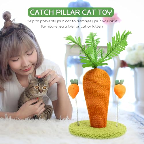 Poste rascador para gatos POPETPOP con cuerda de sisal miniatura 4
