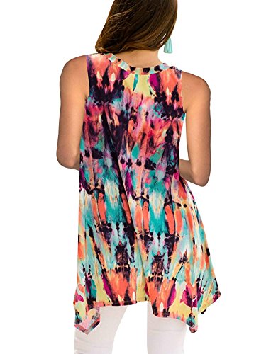 Viracy Plus Size Tunic, Bohemian Clothing For Women Summer Sleeveless Shirts Casual Swing Floral Tank Tops (Xxx-Large, Multicoloured) #TOP1