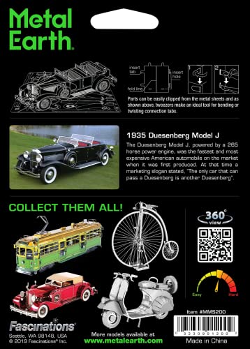 Kit modelo 3D Metal Earth Duesenberg 1935 miniatura 2