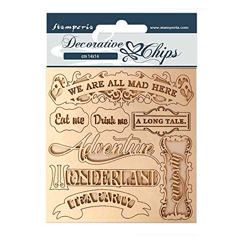 Stamperia International Chips Decorativi-Alice Frames, Vario, 9.5 X 9.5 Cm