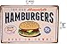 Hamburgers Homestyle Burger Sign Best in Town 100% Beef Burgers Vintage Decor Hamburger Kitchen Decorations Wall Cocina Retro Decor Vintage Food Signs Size: 8x12 Inches