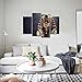 iHAPPYWALL 4 Panel Portrait Ancient Egyptian Pharaoh King Canvas Wall Art Vintage Ancient Egypt The Figure Picture Painting Print On Canvas Ready To Hang