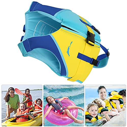 Colete Salva-vidas Infantil De Neoprene Azul Amarelo Colete Salva-vidas Infantil Verão Natação Flutu
