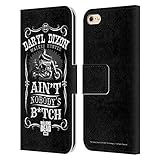 Head Case Designs Officially Licensed AMC The Walking Dead Motorcycle Black White Daryl Dixon Biker Art Leather Book Wallet Case Cover Compatible with Apple iPhone 6 / iPhone 6s