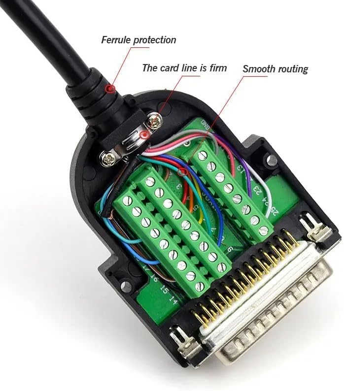 DB25 Breakout Connector Industrial Male Female Soldering-Free D-SUB 25PIN Plug Adapter DB 25 Weld-Free Serial Parallel Port Plug(SF)