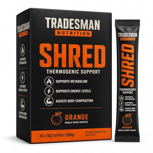 Lanural organic Tradesman Nutrition Shred Orange Thermogenic Support Energy Drink Powder Packets Energy & Focus Support Formula for Men & Women 30 Sachets(1pc)