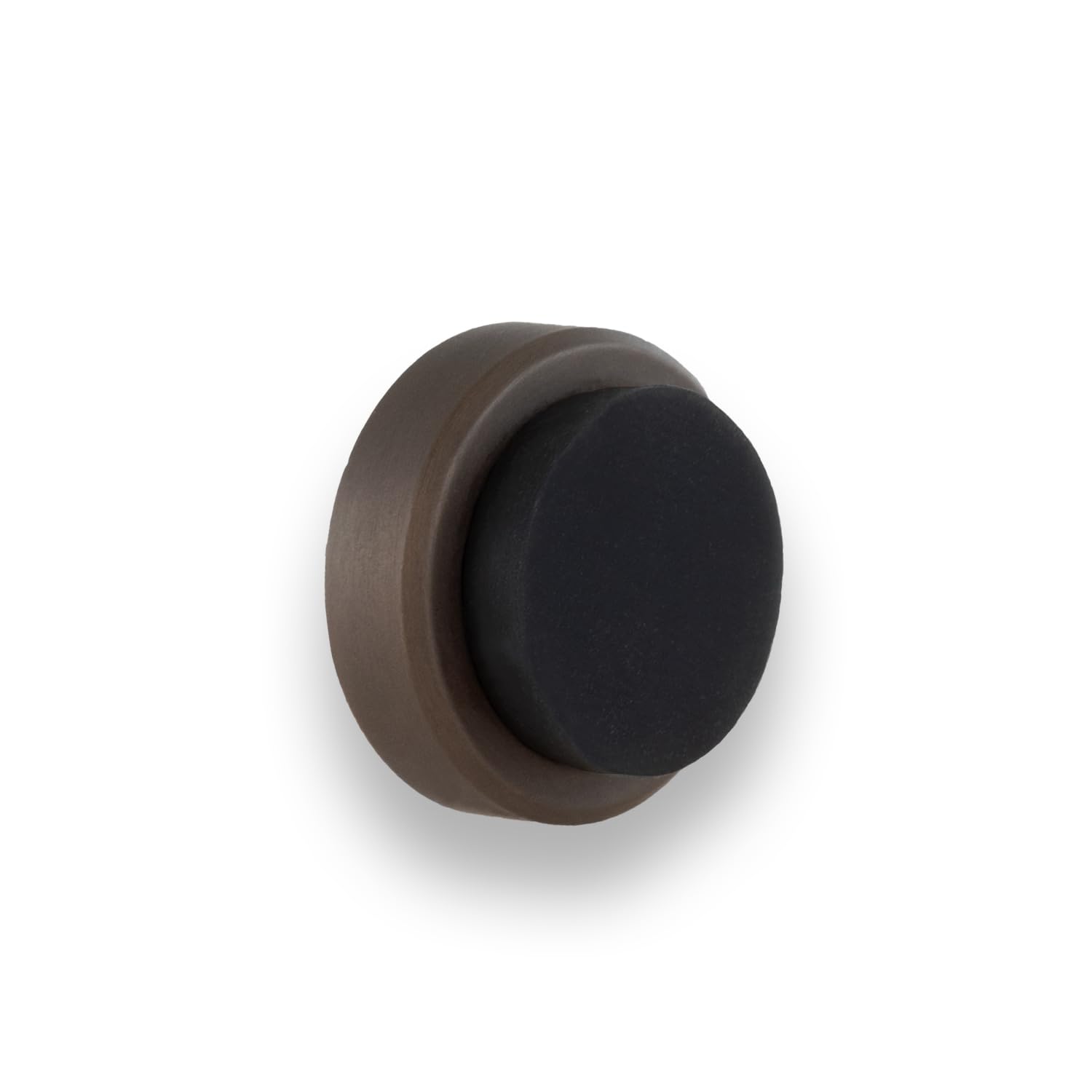 EVI Herrajes | Adhesive Door Stop for Wall/Handle | 24x14 mm | Rustic Brass Finish | Includes Screw + Mounting Plug | Mod. 04020524TPMLRU