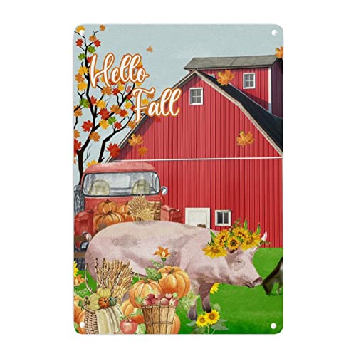 Plaque en métal automne pour habiller un mur blanc