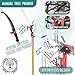 Pole Saws for Tree Trimming, 7.3-27 ft Extendable Tree Trimmers Long Handle Pruner, Sharp Steel Blade and Scissors High Branches Trimming, Tree Pruner, Tree Saw (7.3-27 ft with Scissors)