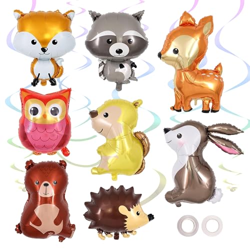 Ballons animaux de la forêt pour anniversaire et baby shower
