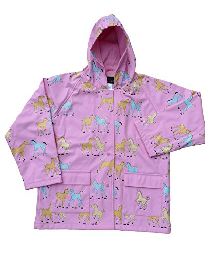 FoxFire Kid's Pony Raincoat, Pink, 10 US