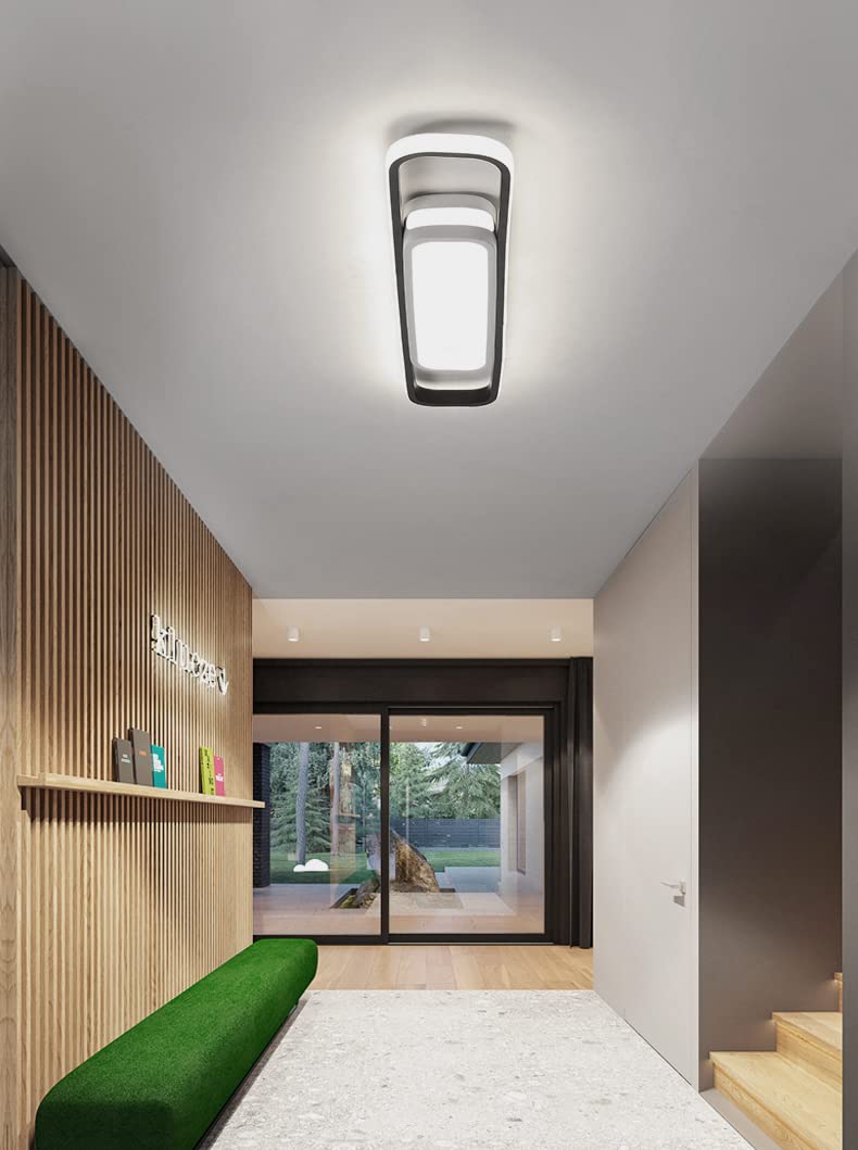 Plafonnier LED Moderne avec Detecteur de Mouvement radar Induction à Luminaire Lamp de Plafond Couloir avec capteur de lumière du jour pour Salon Chambre Entrée Garage Balcon éclairage, 6000K (60cm)