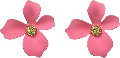 Solighter Baked Paint Flower Stud Earrings for Women Irregular Petal Earrings Sm