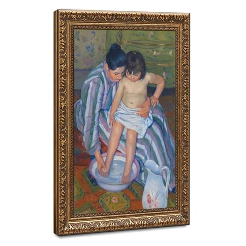 Toile Mother The Child Bath Mary Cassatt cadeau idéal pour décoration de naissance