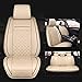 Couvertures de siège personnalisées Respirant PU Seat Covers voiture en cuir Protecteurs Siège auto Coussin Ensemble complet (Air Bag Compatible) Universal Fit for Hyundai IX35 IX25 Sonata Santafe Tuc