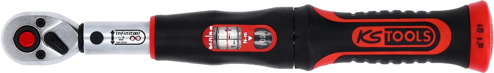KS Tools 516.9002 1/4" INFINITOOL Ratschen-Drehmomentschlüssel, 1-5 Nm