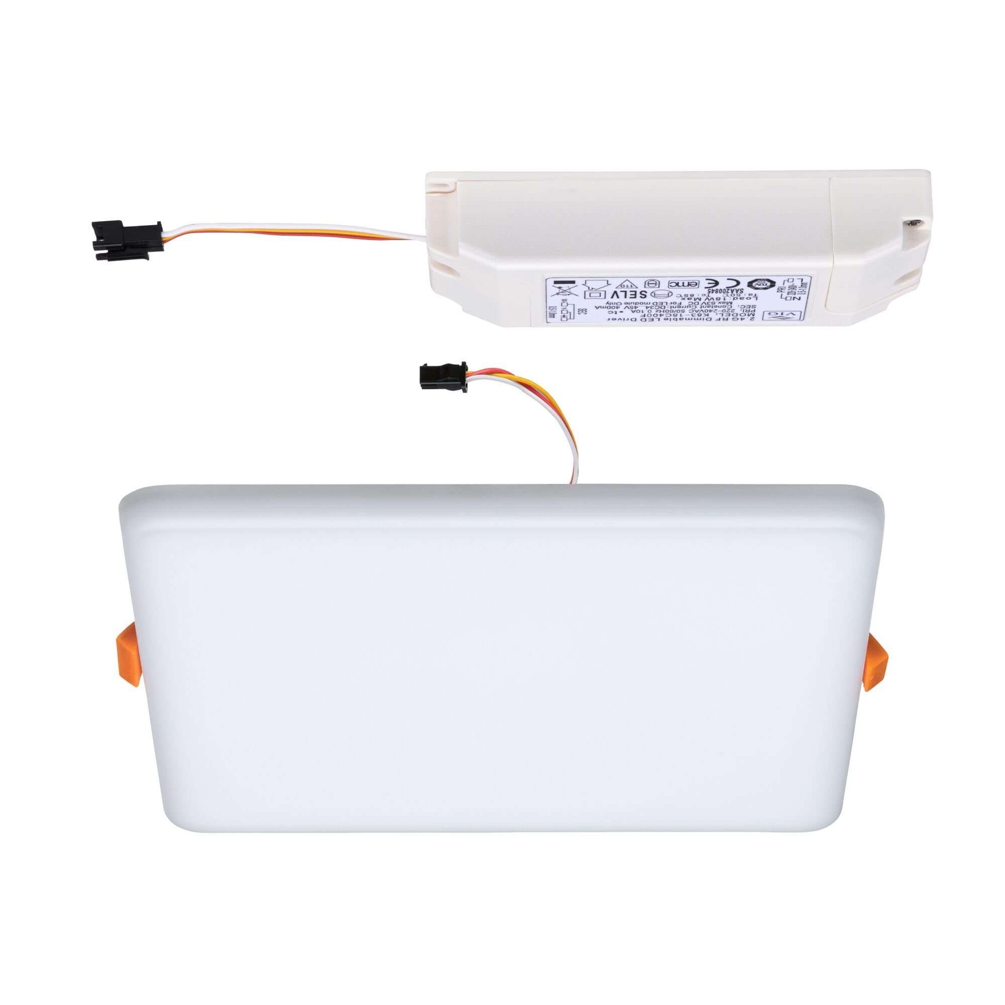 Paulmann 95379 panel LED, oprawa wpuszczana Veluna VariFit, IP44 White Switch 185x185mm czworok., w kompl. oprawa sufit.1x14 W przezr.tw.szt.3000 K