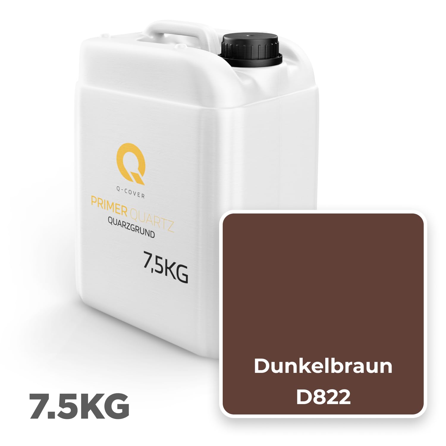 Quarzgrund für Dekorativer Putz mit Mica Dunkelbraun D822 7,5KG | Acrylatdispersion Grundiermittel Innen & Außen für Wände und Decken Grundierung Schutz Mosaikputz ca. 0,3-0,4 KG/m2