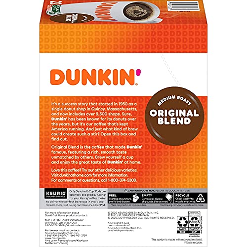 Dunkin' Original Blend Medium Roast, 88 Keurig K-Cup Pods