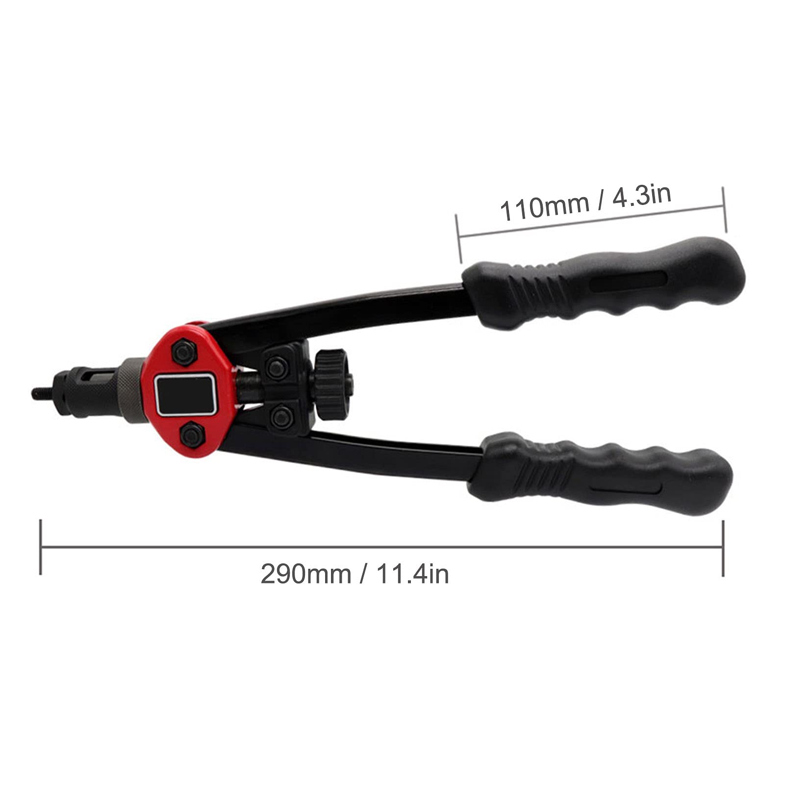 Cocoarm Pistola para Tuercas Remachadoras Herramienta de Remachado Manual de Acero Inoxidable con Kit de Tuercas M3 M4 M5 M6 M8 de 9 Mm Palanca 25x Agarre Suave para Reparación y Ensamblaje de