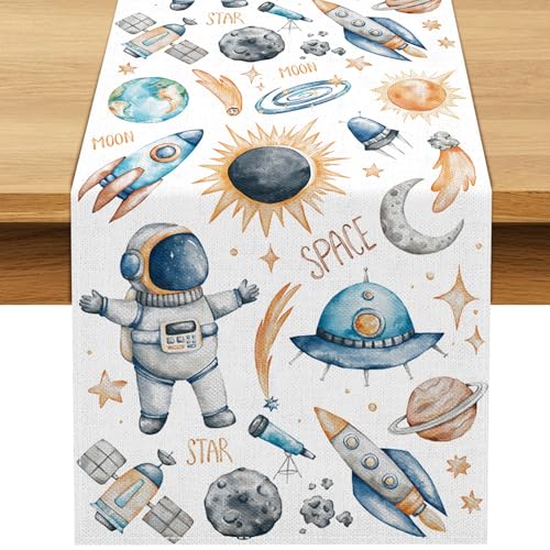 Buxiuer First Trip Around The Sun Table Runner Outer Space