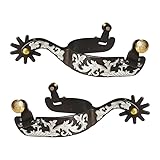 Western Boy Spur with Rowel Metal Horse Boot Decoration...