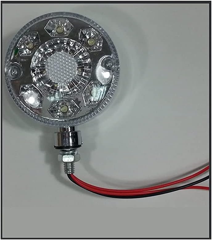 PAIR 12V 24V 24 LED CHROME RED WHITE SIDE MARKER OUTLINE LIGHTS TRAILER TRUCK LORRY