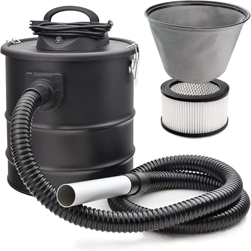 Sellnet Aschesauger 20L Kaminsauger 1650W + Blasfunktion mit DUAL Filter System, Mobiler Staubsauger...