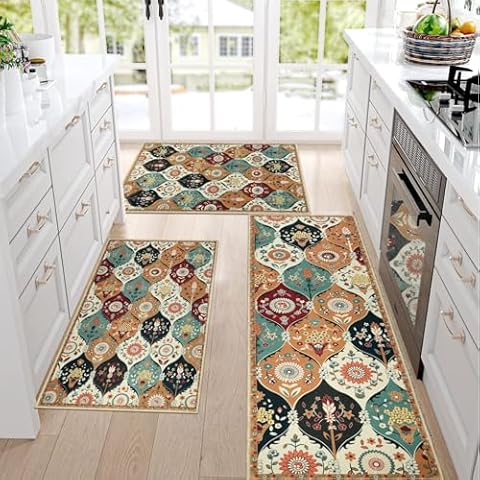 Falflor Moroccan Trellis Kitchen Mats Set Cover