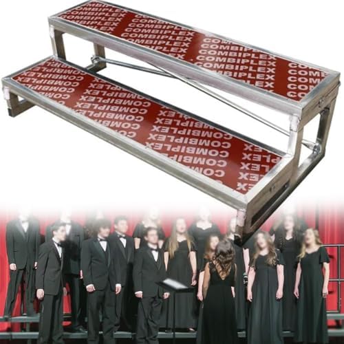 Folding Choral Stairs Stage Riser Platform Based Metal Anti-Slip Portable Multi-Level Home Theater Seating,Sturdy Portable Choir Risers - Easy Assembly Choral Step Platform with High Weight
