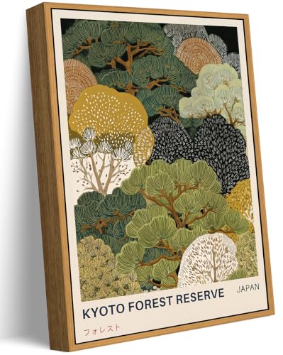 RAURWTSF Vintage Japanese Canvas Wall Art 8x10in