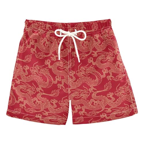 Boys Swim Trunks 2-12 Years Board Shorts Little Boys Toddler Dragon Swimwear Shorts