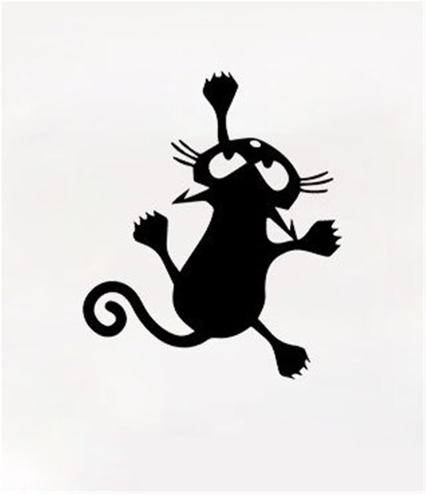 HAfgDJ Cat Silhouette Sticker Waterproof Decal for Car Window Bumper Glass Metal Motorcycle