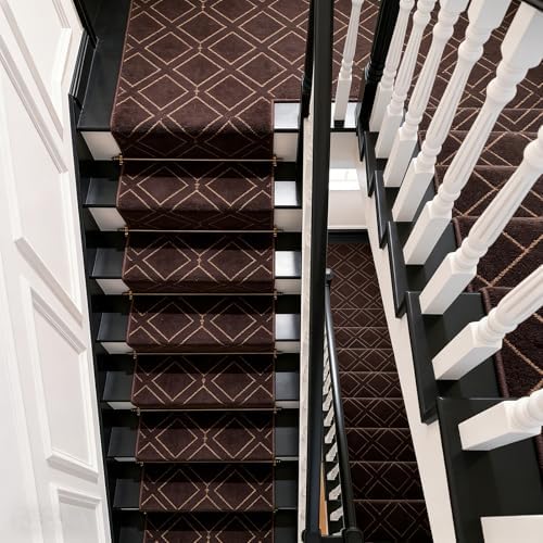 Antique Brass Carpet Stair Rods - 24" to 46" Adjustable Lengths, Secure and Stylish Stair Runner Rods, Perfect for Home Decor (1 pcs, 28" Long)