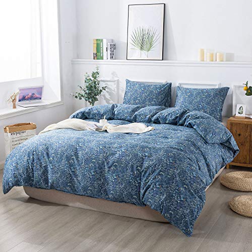 HoneiLife King Duvet Cover Set - 100% Cotton Comforter Cover, Floral Bedlinen Set with Zipper Closure & Corner Ties, 3-pcs(1Duvet Cover+2 Pillow Case)-Herbs - Image 2